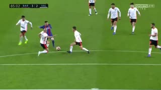 Lionel Messi Humillando jugadores del Valencia