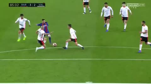 Lionel Messi Humillando jugadores del Valencia