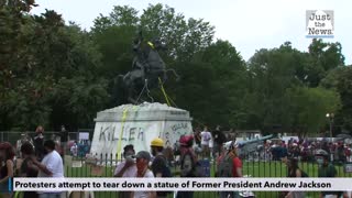Attempt to take down Andrew Jackson memorial