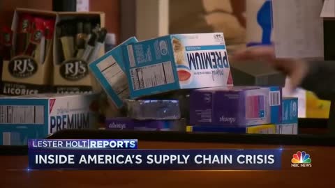 "The supply chain crisis has led to empty store shelves and soaring prices."