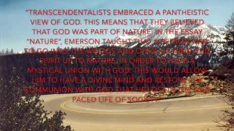 The origins of transcendentalism