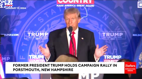 Just in: Trump Calls On GOP To 'Unify' Behind Him To Beat Biden At New Hampshire Rally