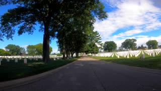 Riding Motorcycle Through Jefferson Barracks National Cemetery, St. Louis, MO-Summer 2020