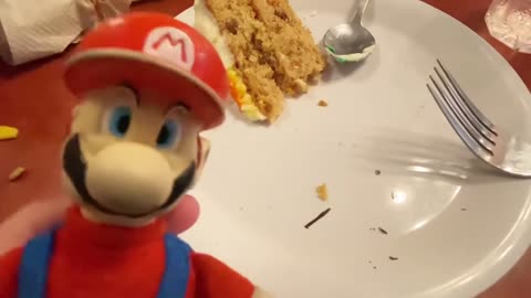 HHM Movie: Mario eats at Golden Corral (Buffet & Grill) All You Can Eat Restaurant MUKBANG ASMR