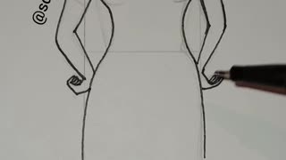 Mavis Inspired Fashion Illustration Line Drawing