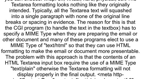 How can I show following text in html textarea
