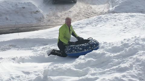 He Thought Sledding in His Yard Would Be Safe...