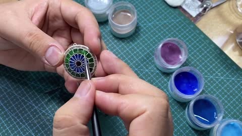 The full process of making a high temperature transparent enamel church dome, part 5.