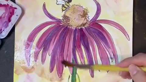 Coneflower Watercolor Tutorial