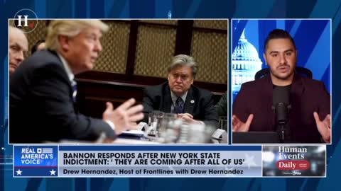 TPUSA's Drew Hernandez discusses Steve Bannon's reaction to being indicted in New York state.