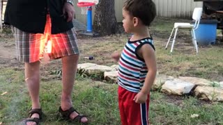 Sparkler Mishap