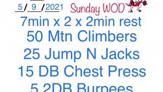 WOD 5/9/2021 Tuff Luv CrossFit