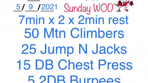 WOD 5/9/2021 Tuff Luv CrossFit