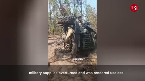 See what Ukrainian soldiers did to Ural truck carrying military supplies to Russians
