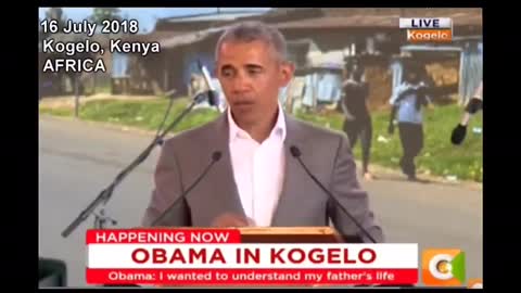 why does this now come out: Obama himself about Kenya
