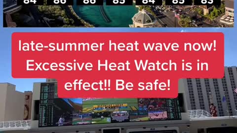 Excessive Heat Watch is in effect!! Be safe!