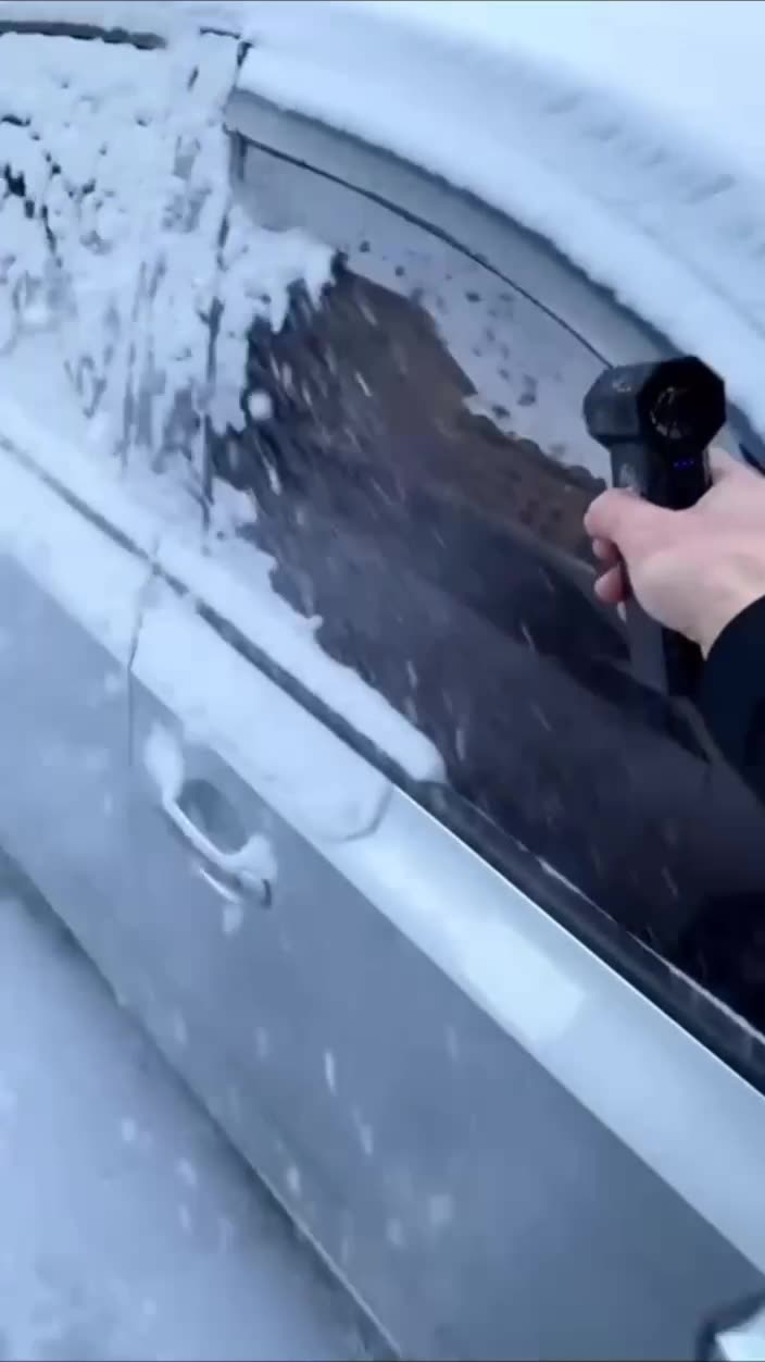 If real, very useful tool for clearing snow off cars