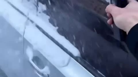 If real, very useful tool for clearing snow off cars