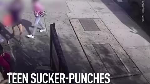 Teen sucker-punches woman after being asked to ‘mask up’