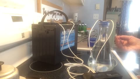 Colloidal silver machine made from a Marine battery