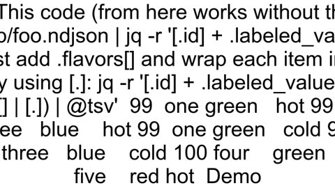 How to make a certain double cartesian product with jq