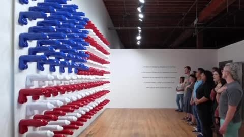 Flag made of dildos... here what they have to say