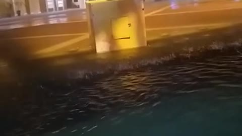 Inundación en la plaza de la aduana