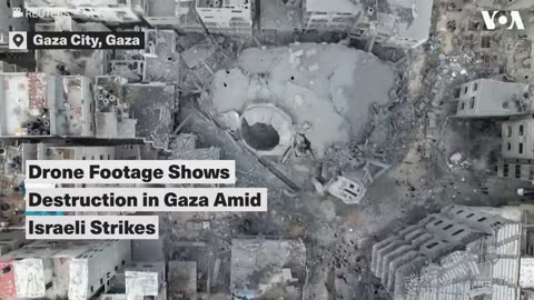 Drone Footage Shows Destruction in Gaza Amid Israeli Strikes | VOA News