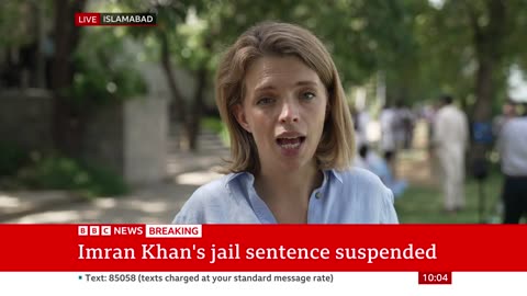 Imran Khan: Jail term suspended for Pakistan's former leader - BBC News