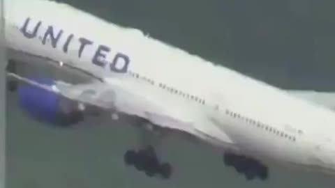 A tire on a United Airlines plane burst in the air, damaging several cars near the