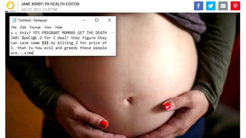 917 - HLTH LDRS urge Pregnant Mommas: GET THE DEATH JAB!