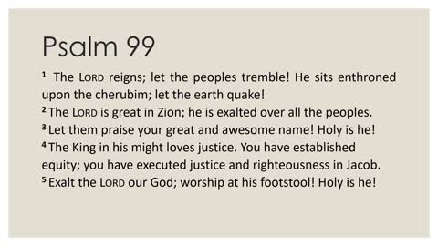 Psalm 99 Devotion