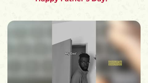 happy father's day - father saves