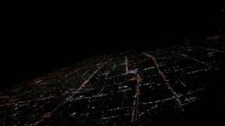 Night View From Plane In Night Day