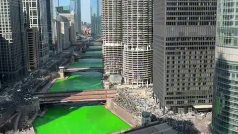 Chicago River dyed green ahead of the city’s annual St. Patrick’s Day Parade 2024