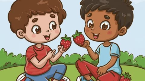 "Strawberry Beats: A Strawberry Symphony for Young Minds! 🍓🎵"