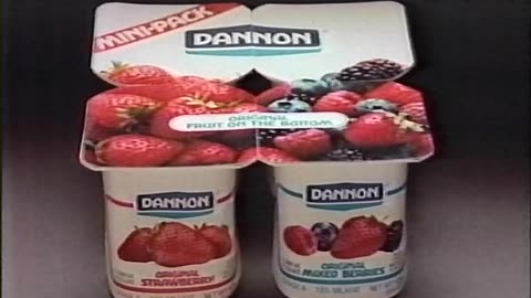 Dannon Mini Packs Yogurt 1987 TV Ad