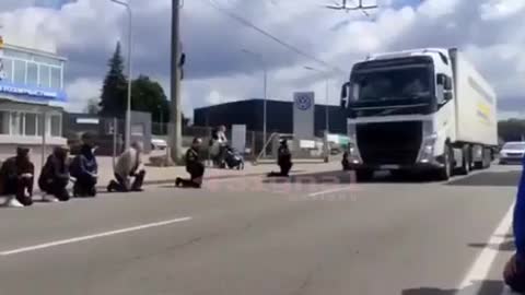 Ukraine War - Arrival of a truck with the dead Ukrainian soldiers in Vinnitsa