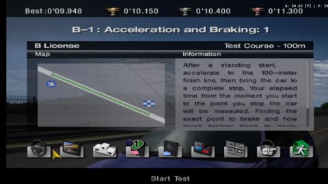 Gran Turismo 4 - License Test B-1 Gameplay(AetherSX2 HD)