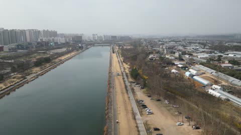 한국 강가 풍경