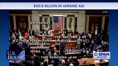 Dems Wave Ukraine Flag & Chant 'UKRAINE' In The House While Giving Away $60+ BILLION