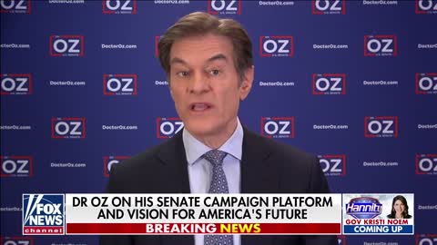 Dr. Oz discusses his Senate campaign platform and vision for America's future