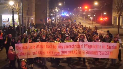 Thousands march for medical freedom in Eberswalde, Germany.