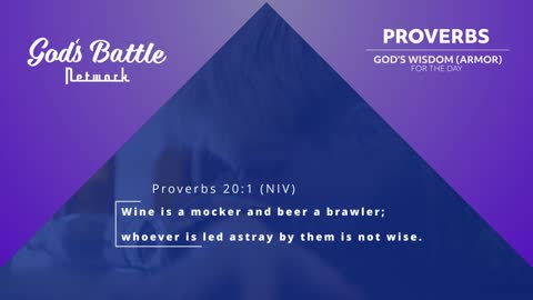 Proverbs 20:1 (NIV)