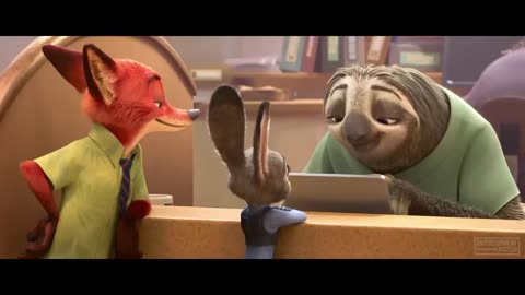 Flash The Sloth Laughing Scene - ZOOTOPIA (2016) Movie Clip