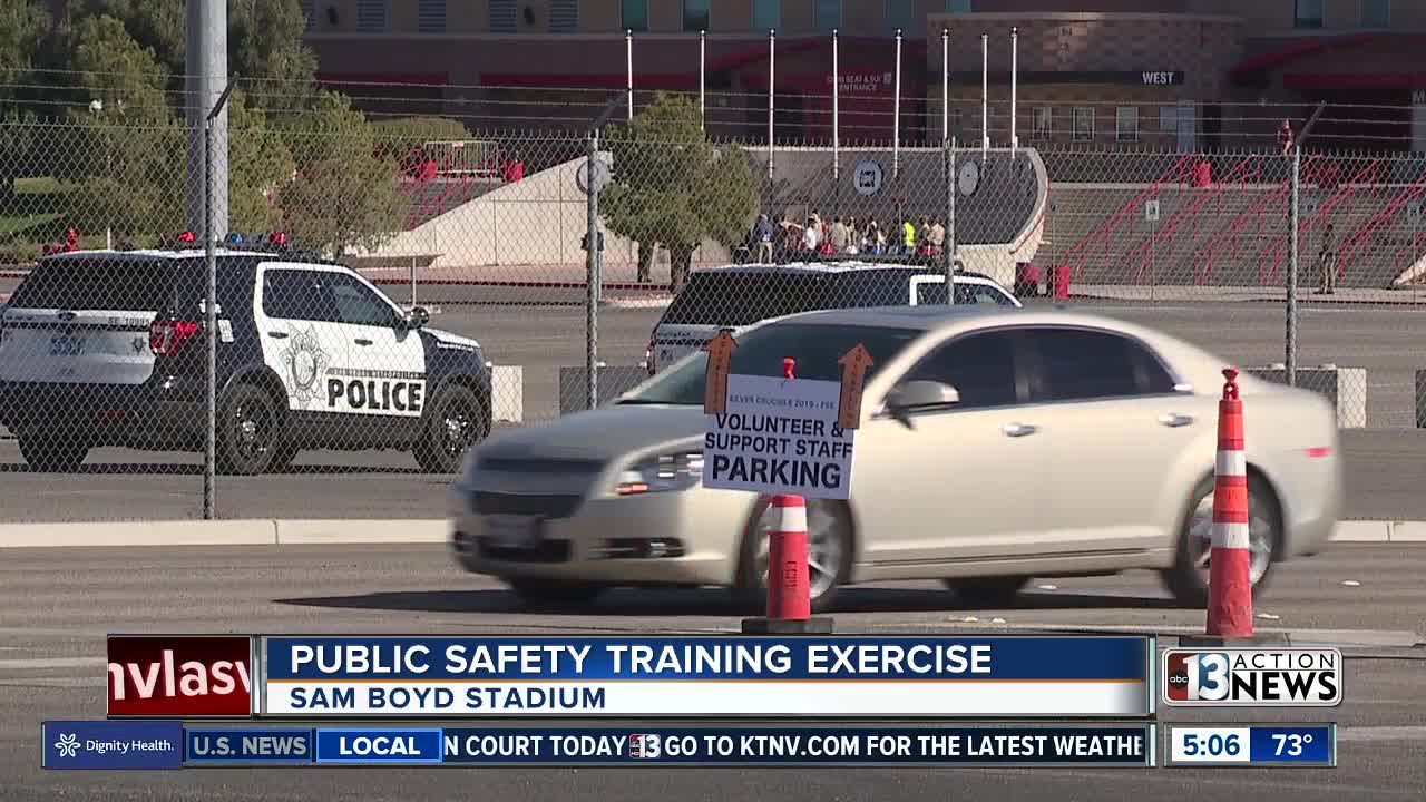 Multiple Vegas valley agencies team up for public safety training exercise