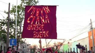 Cultural Bolivian and Peruan dance music carnival in Chile