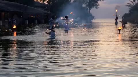 Thai traditional Dance in water