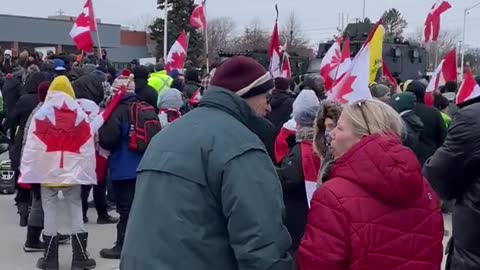 Almost 24 hours after the injunction took effect - and after a heightened police presence this morning, this is the scene at the Ambassador Bridge blockade