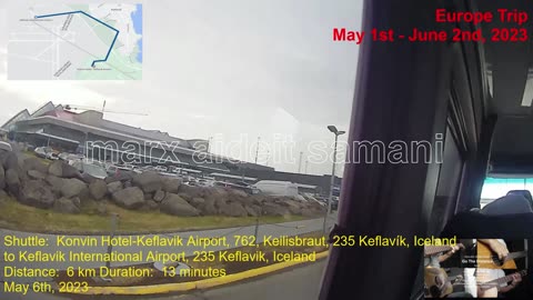 May 6th, 2023 03 Shuttle: Konvin Hotel to Keflavíkurflugvöllur (Keflavik Airport), Iceland